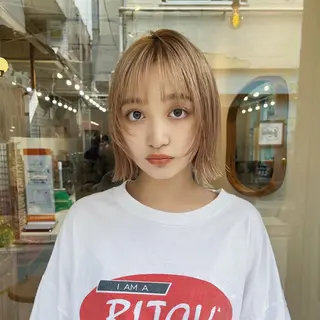 ミディアム くぎお けんじのヘアスタイル