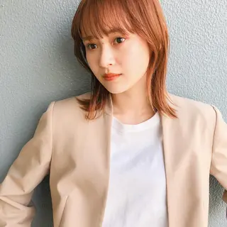 ミディアム カラー GO TODAY シェアサロン 原宿本店所属・ボブ/レイヤー/ パーマ/淀川 純のヘアスタイル