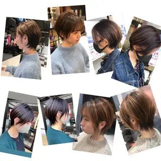 ショート カラー パーマ メンズヘア特化 崎田 成人のヘアスタイル