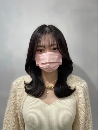 ミディアム ❤︎︎韓国ヘア❤︎︎ 𝑺𝒉𝒊𝒉𝒐のヘアスタイル