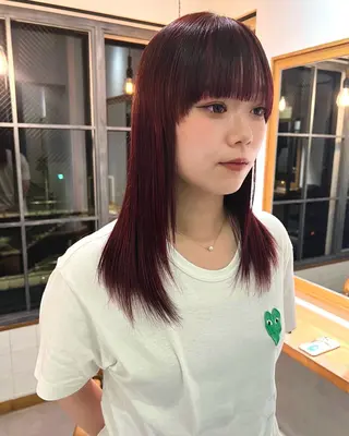 ミディアム カラー レイヤーカット/暖色 カラー/mao🎀のヘアスタイル