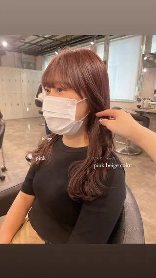 ロング カラー パーマ ヘアアレンジ メンズ キッズ ネイル マツエク・マツパ アイブロウ 透明感カラー・レイヤ ー🎀amika🎀のヘアスタイル