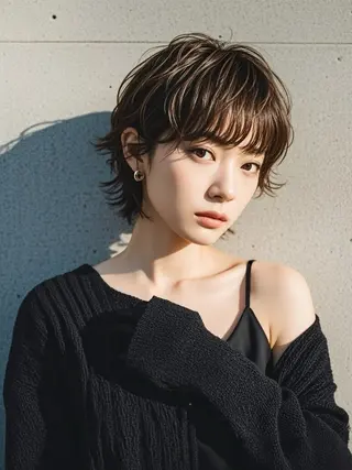 ショート ウルフカット 811 大阪梅田 ウルフのヘアスタイル