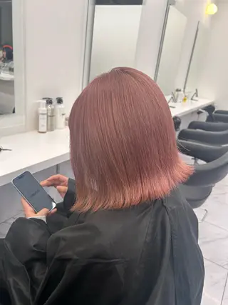 ミディアム カラー パーマ ヘアアレンジ メンズ キッズ ブリーチなしカラー/ ブラウン/レイヤーのヘアスタイル