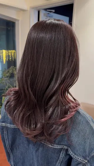 ロング カラー 💖大人韓国ヘア💖 韓国艶カラー【銀座】のヘアスタイル