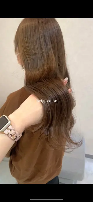 セミロング カラー mareka/顔周り /透明感カラー🤍のヘアスタイル