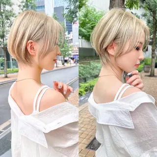 ショート カラー ブリーチなし/暖色/ 透明感/ririkaのヘアスタイル