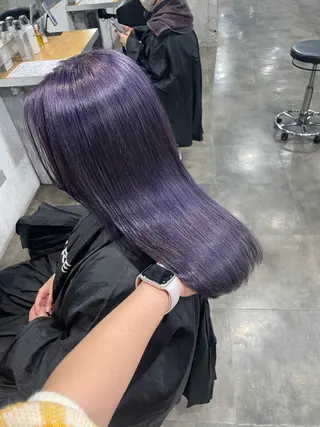 セミロング カラー ハイトーン 横浜💞ミオのヘアスタイル