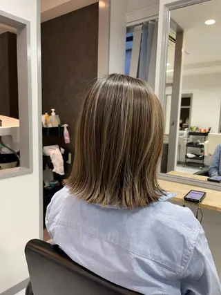 ミディアム カラー 🌈髪質改善カラーの 🌈坂本侑樹のヘアスタイル