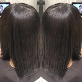 セミロング カラー 飯田 祥哉のヘアスタイル