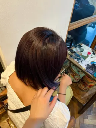 ミディアム カラー HOMIE TOKYO所属・sora / 渋谷 / ハイトーンのヘアスタイル