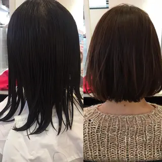 ショート カラー パーマ 羽田 ひろむのヘアスタイル