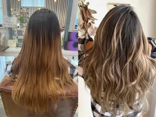 ロング カラー 美容室 ソンリエのヘアスタイル
