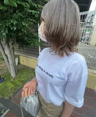 ミディアム カラー 🙃 透明感カラー/ボブのヘアスタイル