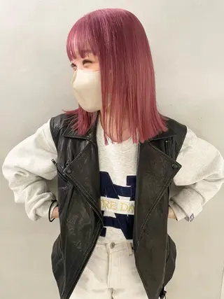 ミディアム カラー 心斎橋/ブリーチ minamiのヘアスタイル