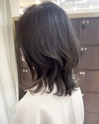 ミディアム パーマ 古沢 新のヘアスタイル