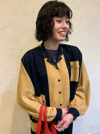 ショート パーマ 庄司 朱里のヘアスタイル