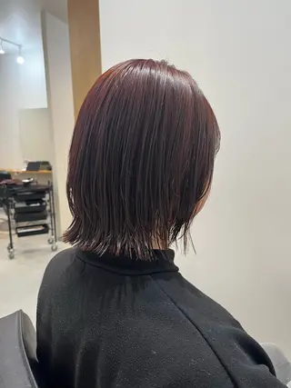 ショート omaフクダ 縮毛矯正/艶髪カラーのヘアスタイル