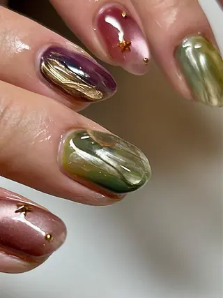 ネイル 自爪育成 warm AZUKI-アヅキ-のネイルデザイン