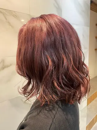 ミディアム カラー グレージュ/レイヤー /韓国ヘア/RISAのヘアスタイル