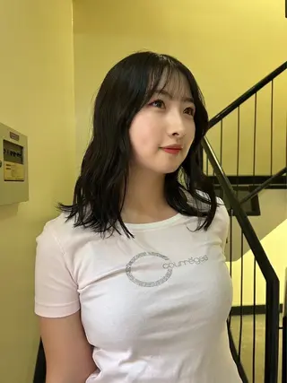 セミロング カラー ヘアアレンジ ☕️結【suii.】 ボブ/ヘアセット☕️のヘアスタイル