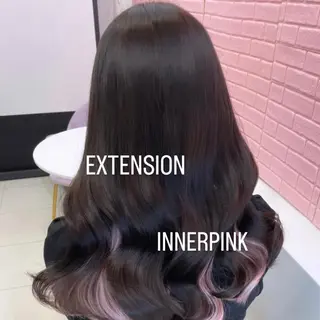 セミロング カラー エクステ🩵ブリーチ 韓国ヘア🩵KAEのヘアスタイル