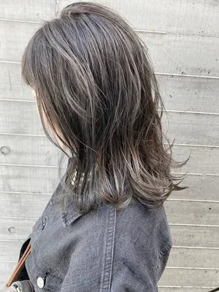 セミロング カラー ヘアアレンジ ブリーチなしで透明感 艶カラー【Ryo】のヘアスタイル