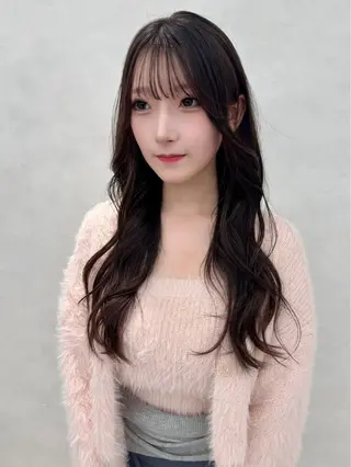 ロング カラー 顔周り/韓国レイヤー junkaのヘアスタイル