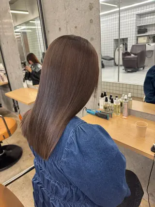 ロング 髪質改善×縮毛矯正× 艶カラー　吉原和磨のヘアスタイル