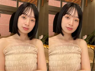 ミディアム ❤️ブリーチ/暖色/ 韓国レイヤー/優希のヘアスタイル