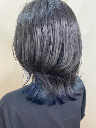 ミディアム ブリーチ毛対応酸性 ストレート🌈サキのヘアスタイル