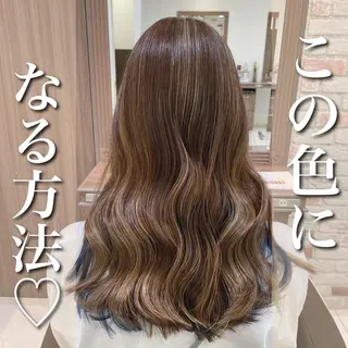 セミロング 縮毛矯正/髪質改善 継続する美髪のヘアスタイル