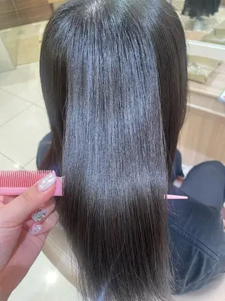 ミディアム パーマ 韓国ヘアメイク🎀/ 縮毛矯正✨山本媛香のヘアスタイル