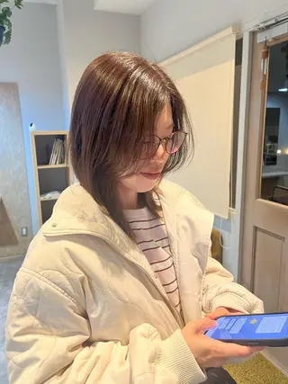 ミディアム カラー nun所属・イトノ リュウのヘアスタイル