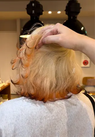 ミディアム カラー ハイトーン/デザイン カラー／悠斗のヘアスタイル