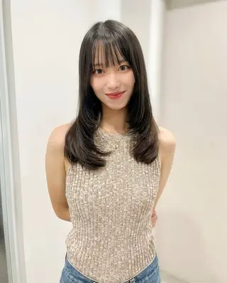 ミディアム 縮毛矯正/ハイトーン /パーマ/前原汐🎐のヘアスタイル