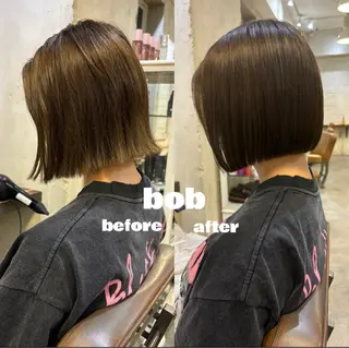 ミディアム MINX青山店所属・結莉/ボブ/ 縮毛矯正のヘアスタイル