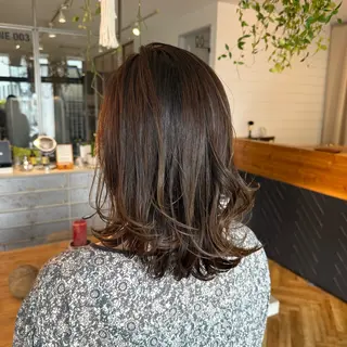 ミディアム カラー ヘアアレンジ みなみ/韓国ボブ/ 韓国レイヤーのヘアスタイル