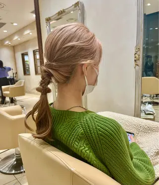 カラー 地毛風ストレート/ ケアカラー/セキネのヘアスタイル