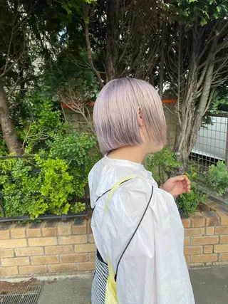 ショート カラー 美髪ストレート 川本雄己のヘアスタイル