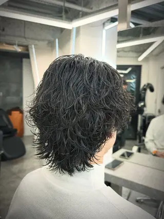 ミディアム パーマ メンズ メンズ特化美容師/ 四辻 凱斗のヘアスタイル