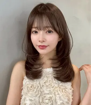 セミロング 大宮🤍/ 古川 美涼🫧✨のヘアスタイル