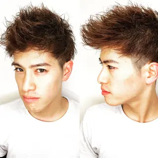 ショート カラー メンズ メンズヘア特化 崎田 成人のヘアスタイル