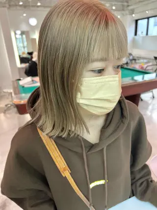 ショート カラー ヘアアレンジ 🧨ブリーチー×ボブ レイヤー💎じゅえるのヘアスタイル