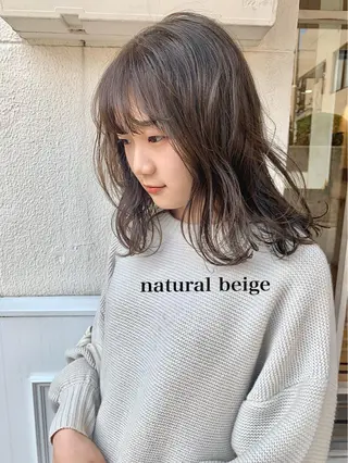 ミディアム カラー Zina 藤崎店所属・zina藤崎📛 井上美乃里のヘアスタイル