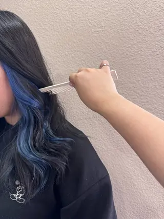 ロング カラー カーリーパーマ/ 透明ｶﾗｰ/MIKUのヘアスタイル