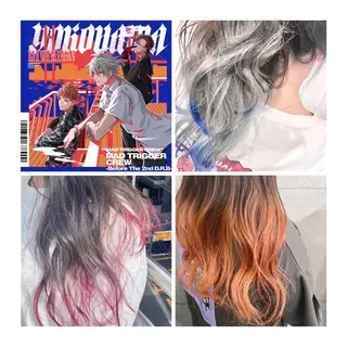 セミロング カラー GARU-ガル-所属・TSUNO🦖 派手髪/オタク美容師のヘアスタイル