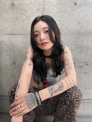 ロング カラー 💖大人韓国ヘア💖 韓国艶カラー【銀座】のヘアスタイル