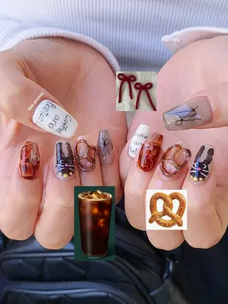 ネイル 3dパーツ/流行り 👧shushu❤️のネイルデザイン