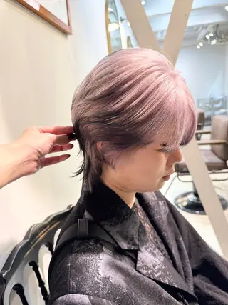 ショート カラー 透明感カラー/ハイト ーン/メイク/umiのヘアスタイル